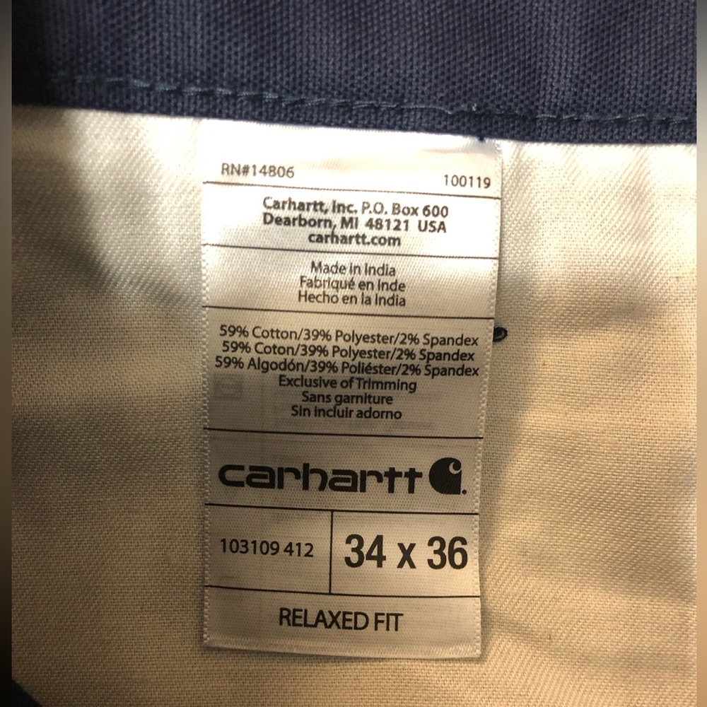 NWOT Carhartt Work Pants - 34x36 - Picture 3 of 3